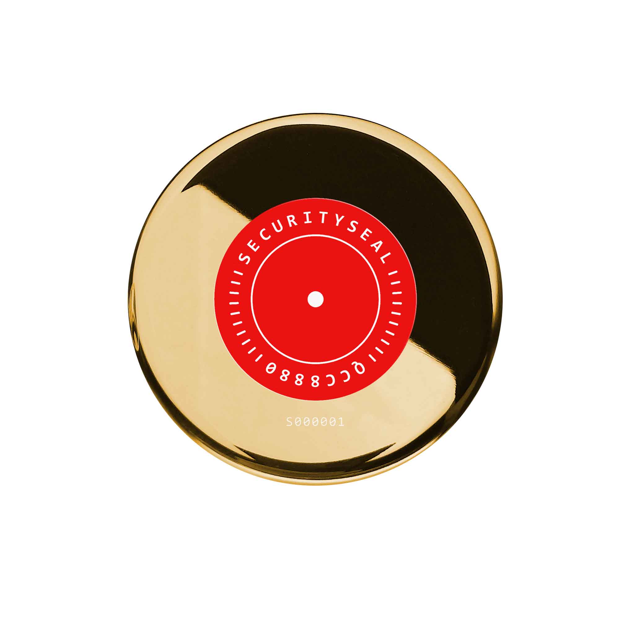 Hodlr Shield — Bitcoin Gold Titanium Heart 24
