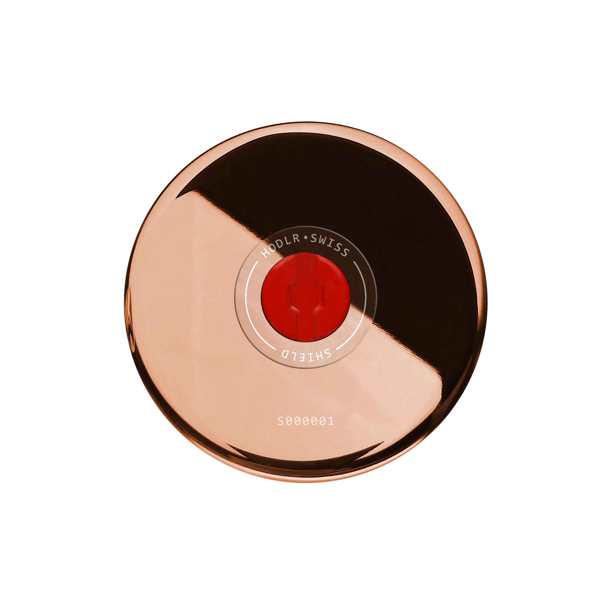 Bitcoin Rose Gold Stainless Heart 12