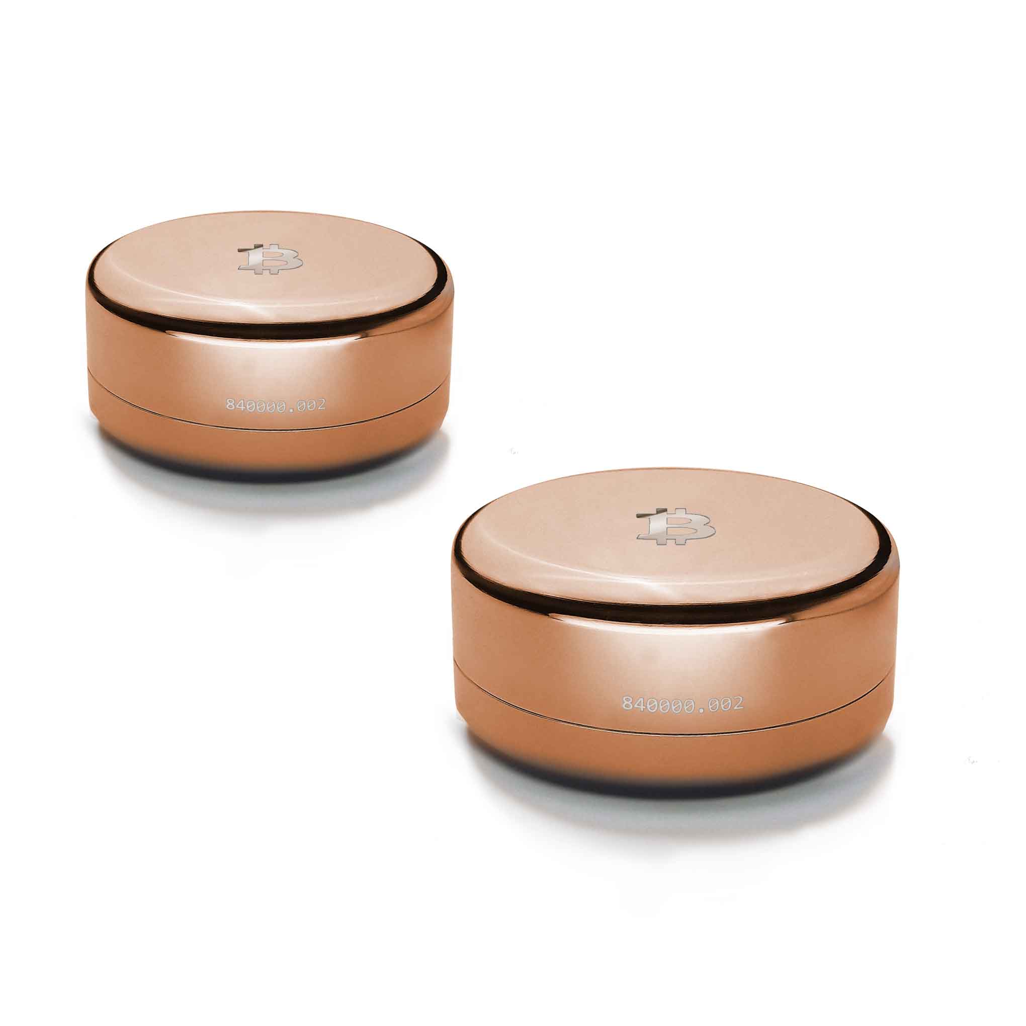 Bitcoin Rose Gold Stainless Heart 12