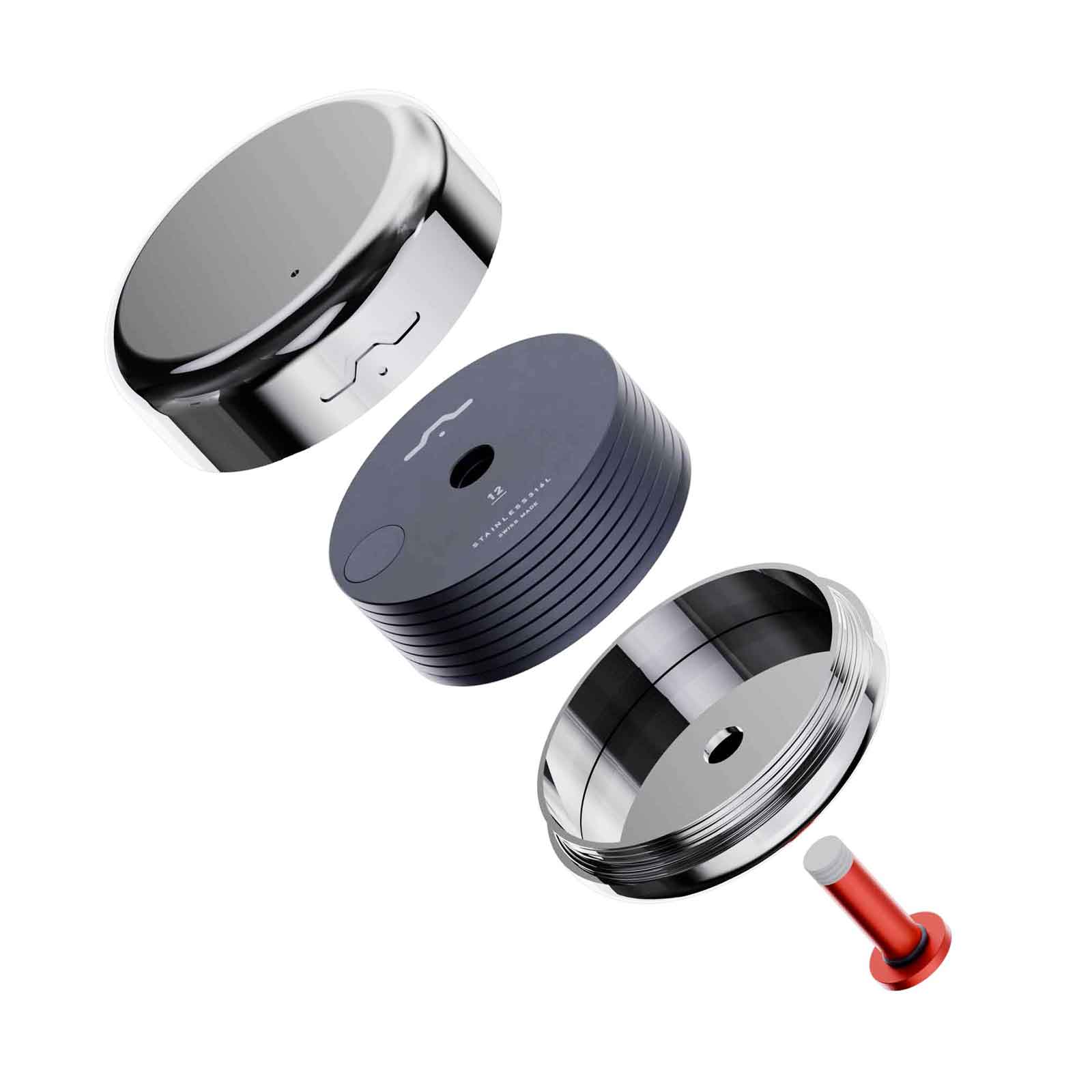 Hodlr Shield — Chrome Stainless Heart 12