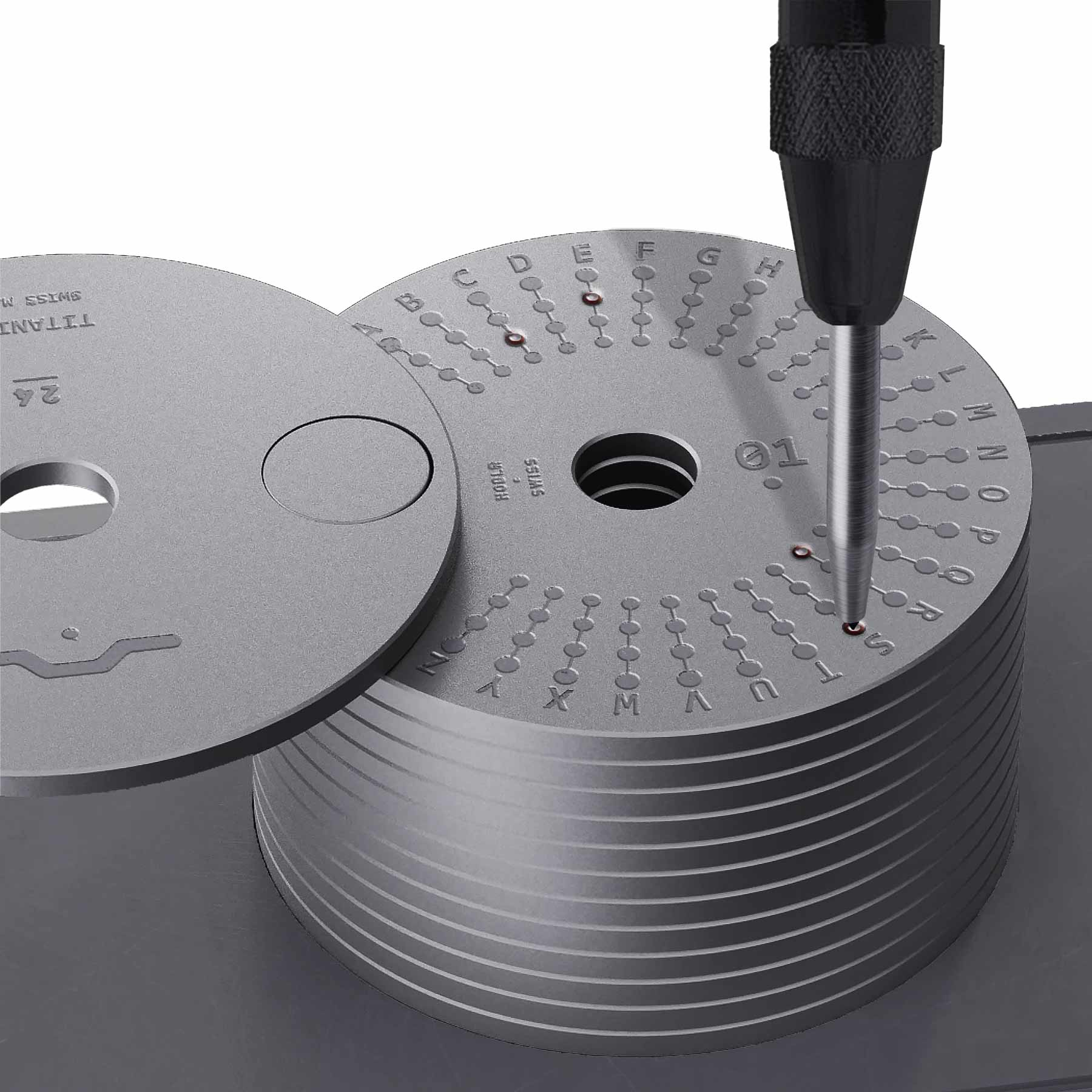 Hodlr Shield — Bitcoin Orange Titanium Heart 24