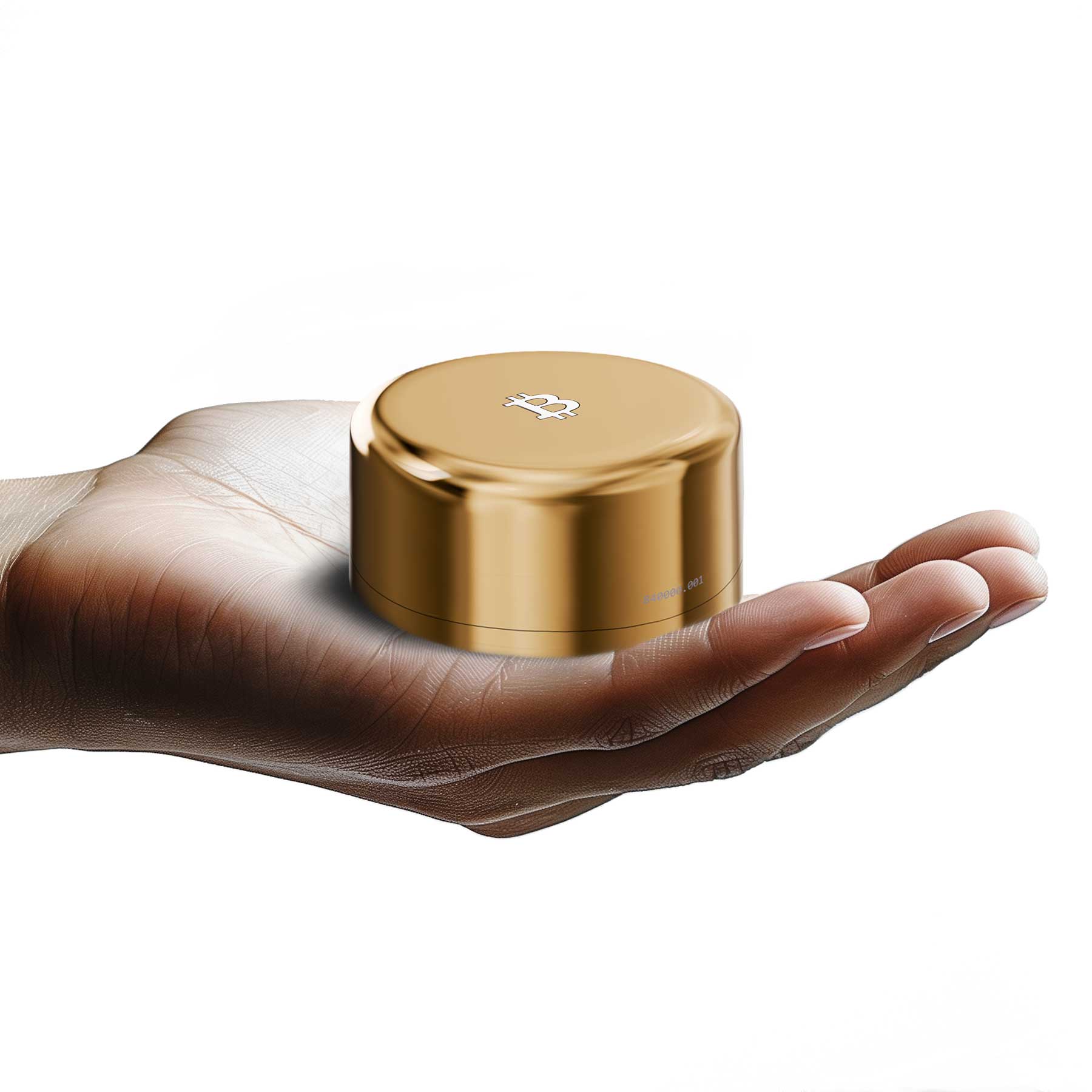 Hodlr Shield — Bitcoin Gold Titanium Heart 24